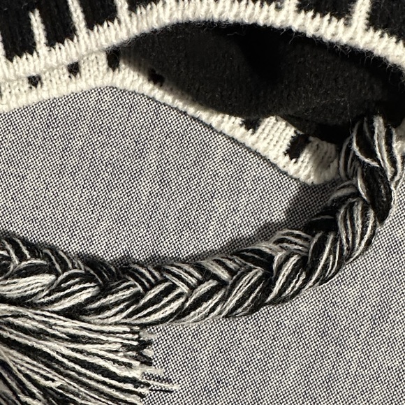 Volcom Black & White Pom Pom Earflap Beanie - Picture 3 of 14